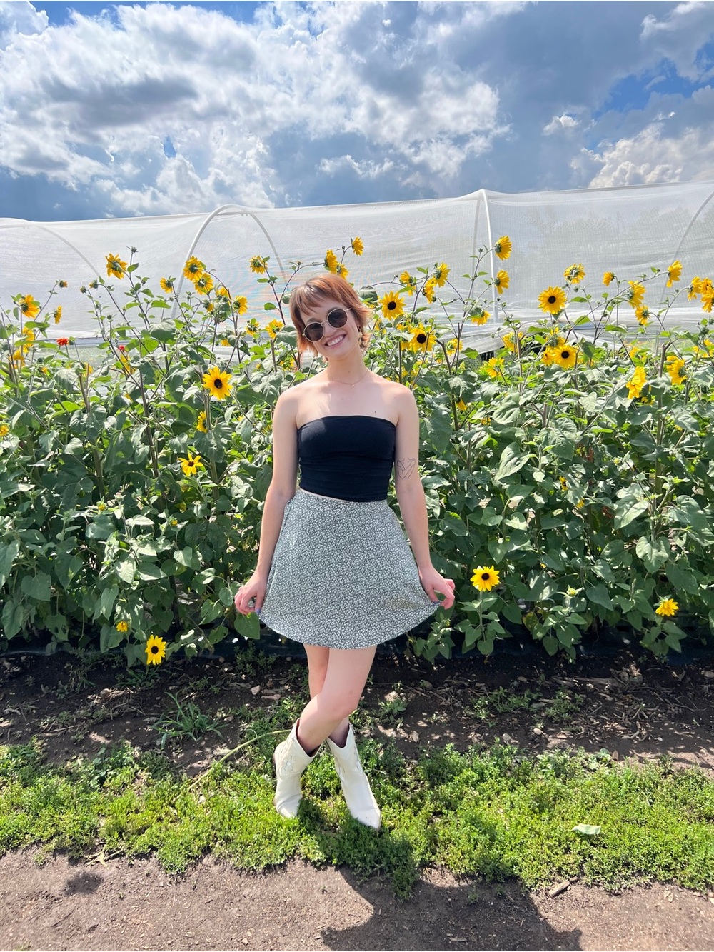 Floral Green mini Skort